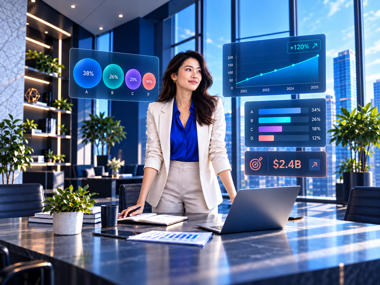 Market strategist reviewing competitor visibility, momentum, and opportunity data