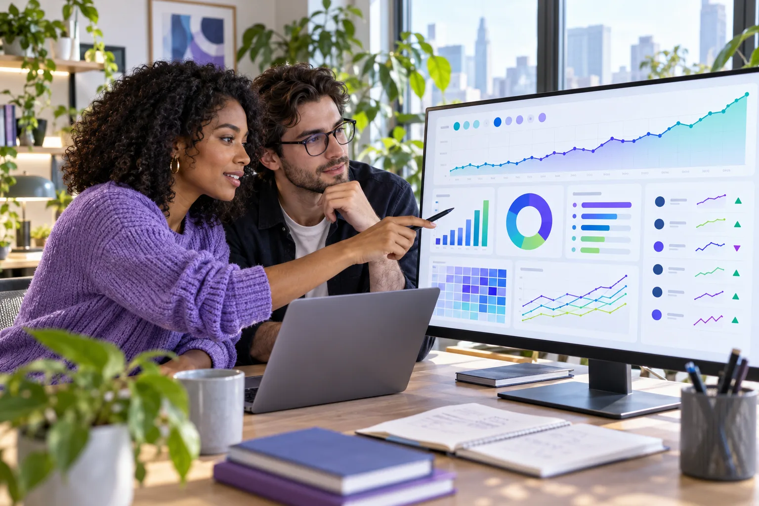 Marketing analysts reviewing a thirty-day timeline of AI mentions, citations, and competitor movement